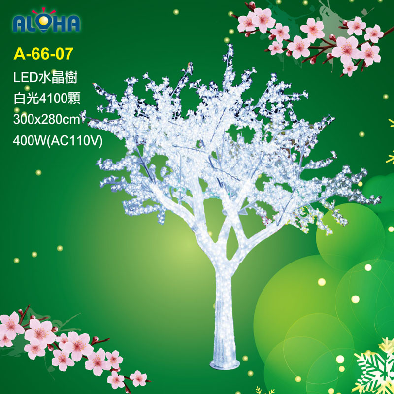 LED水晶樹白光4100顆300x280cm-400W(AC110V)